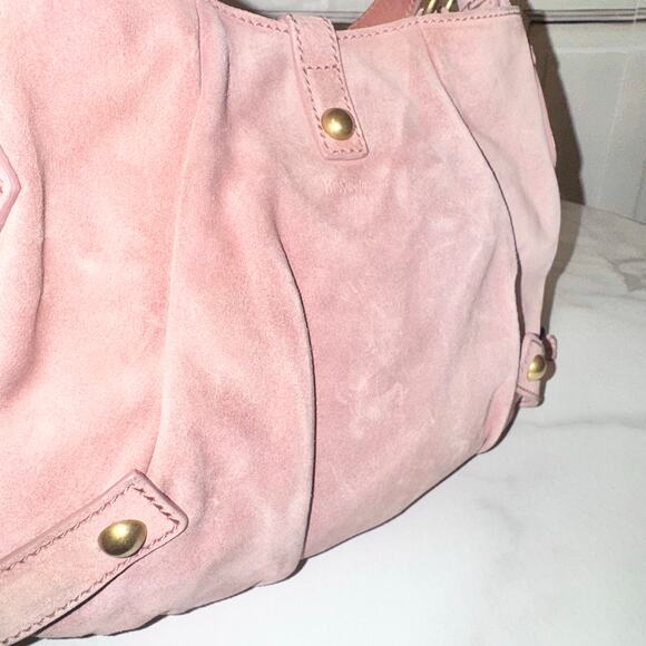 Saint Laurent Suede Bow Shoulder Bag - Picture 8 of 12